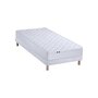 Voir la diapositive 2 : Ensemble Matelas Mousse Accueil Latex 3 Zones + Sommier 90x200 cm Blanc TOULON