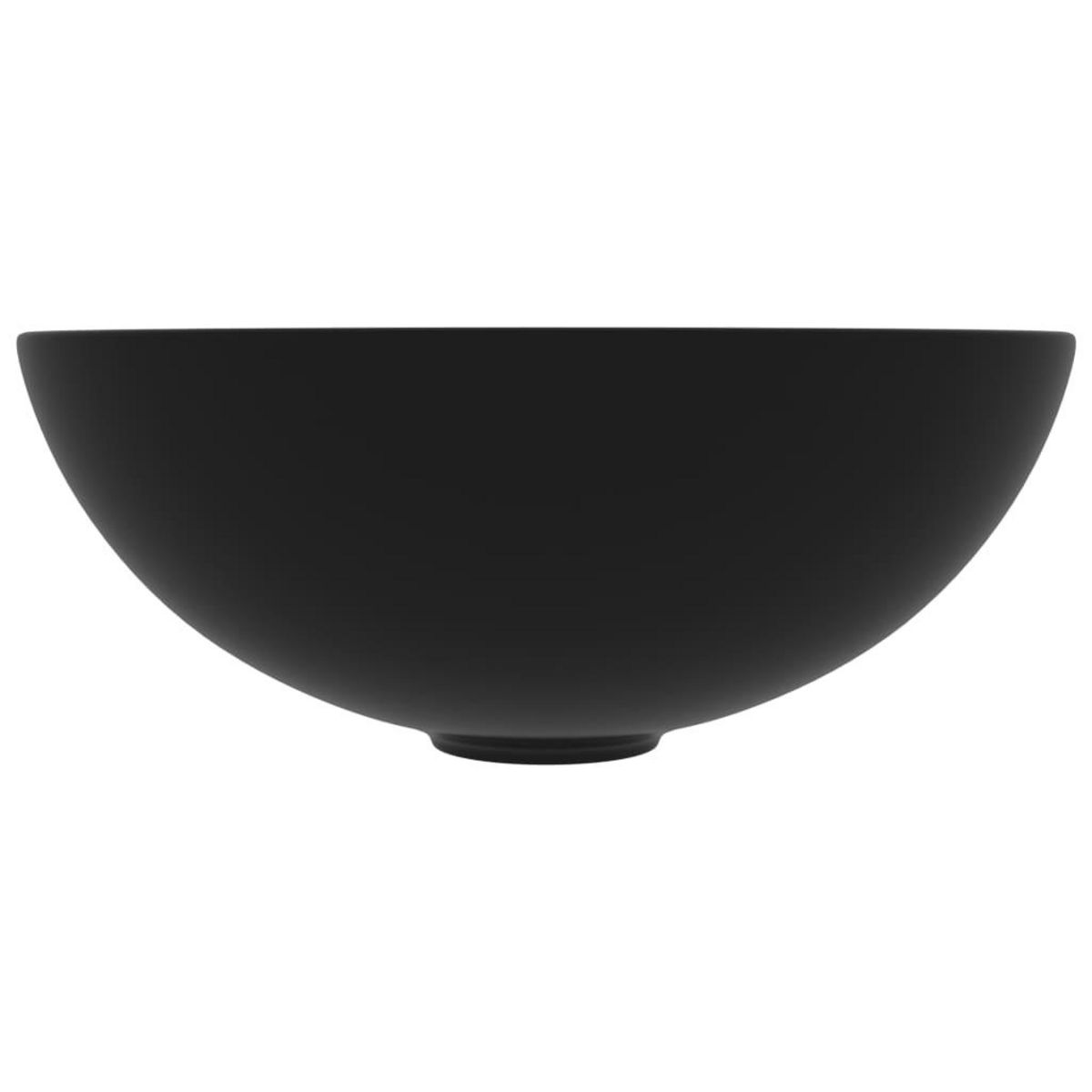 VIDAXL Lavabo de salle de bain Ceramique Noir mat Rond