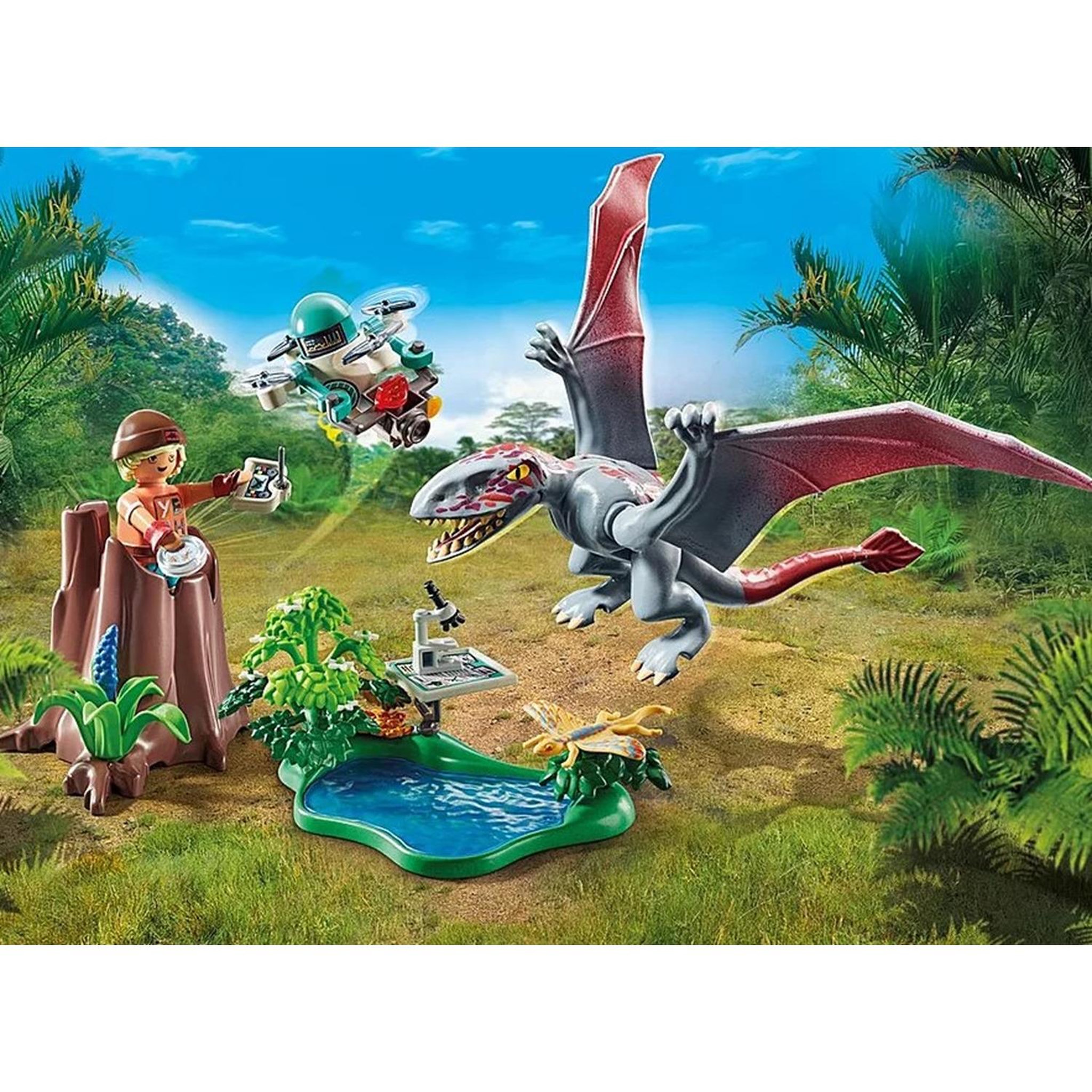Voir la diapositive 2 : PLAYMOBIL Dinos Drone d'observation avec dimorphodon