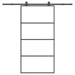 VIDAXL Porte coulissante et kit de quincaillerie 102,5x205cm Verre ESG