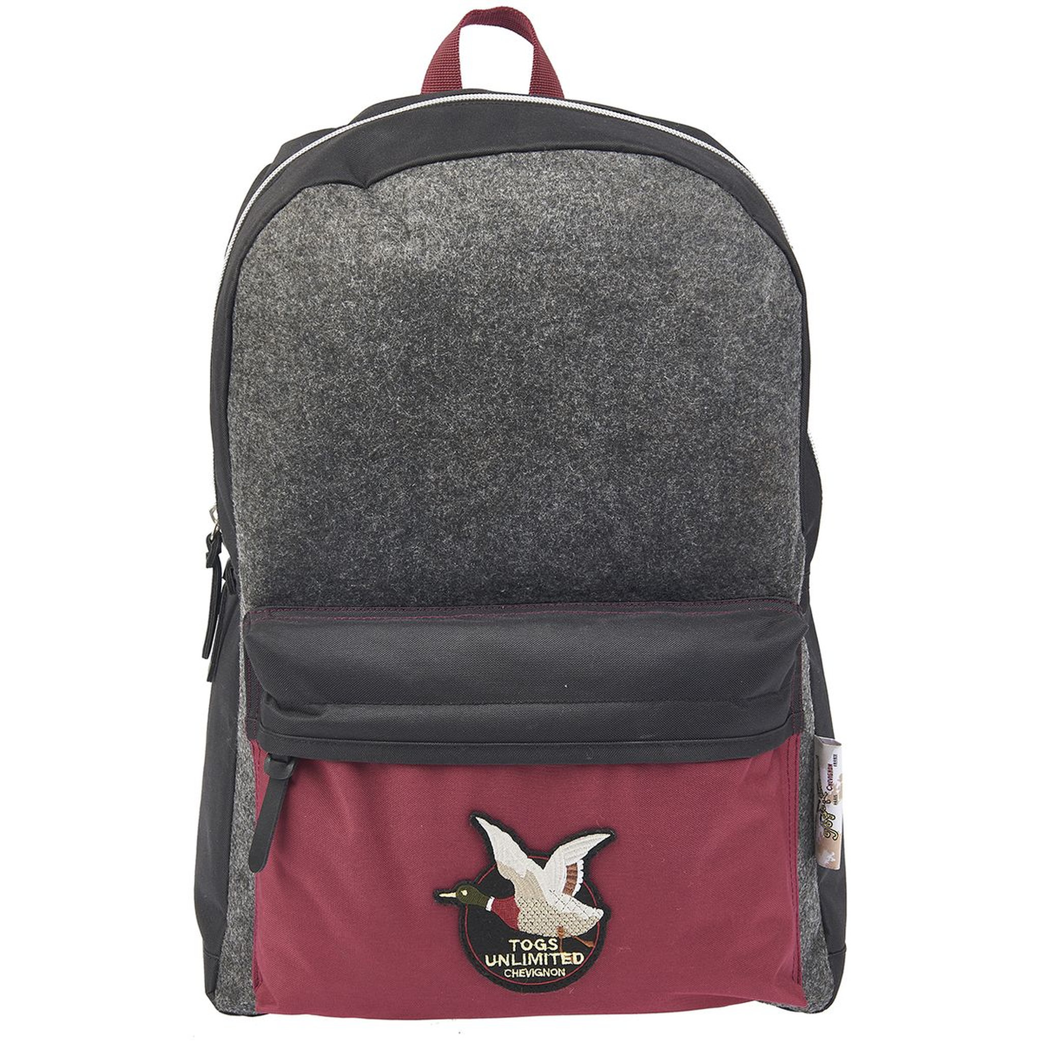 Voir la diapositive 1 : CHEVIGNON Sac à dos 1 compartiment gris et rouge 