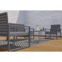 Voir la diapositive 3 : CONCEPT USINE Salon de jardin bas 4 places résine tressée gris foncé ESNA