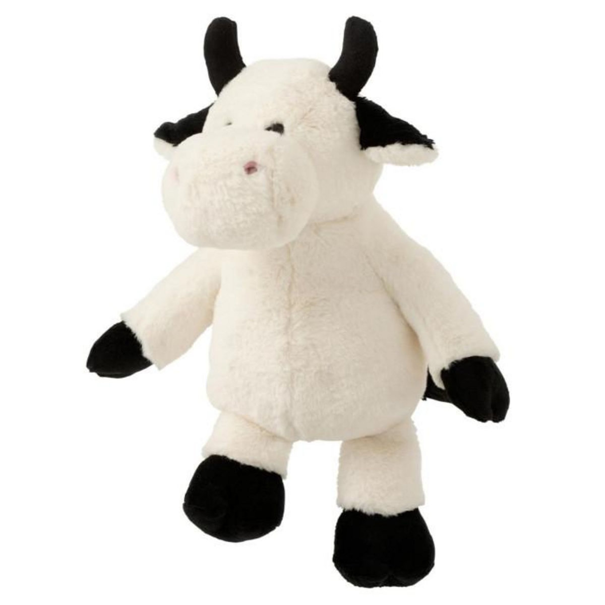 Paris Prix Peluche pour Enfant  Vache  40cm Écru & Noir