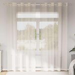 VIDAXL Rideaux en voile avec œillets 2 pcs creme 140x245 cm