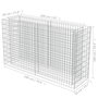 Voir la diapositive 6 : VIDAXL Lit sureleve a gabion Acier galvanise 180x50x100 cm