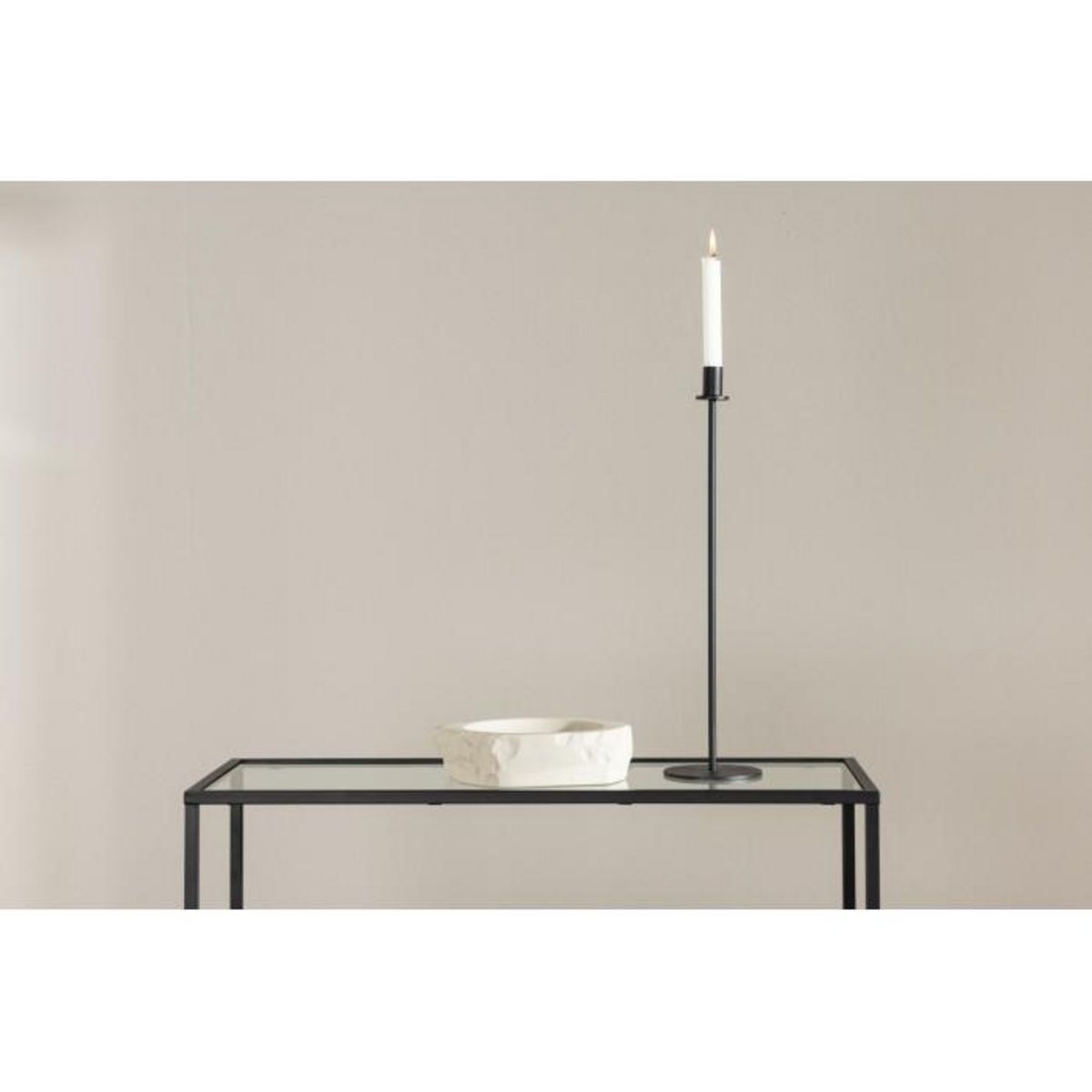 Paris Prix Console Design en Verre  Bogota  80cm Noir