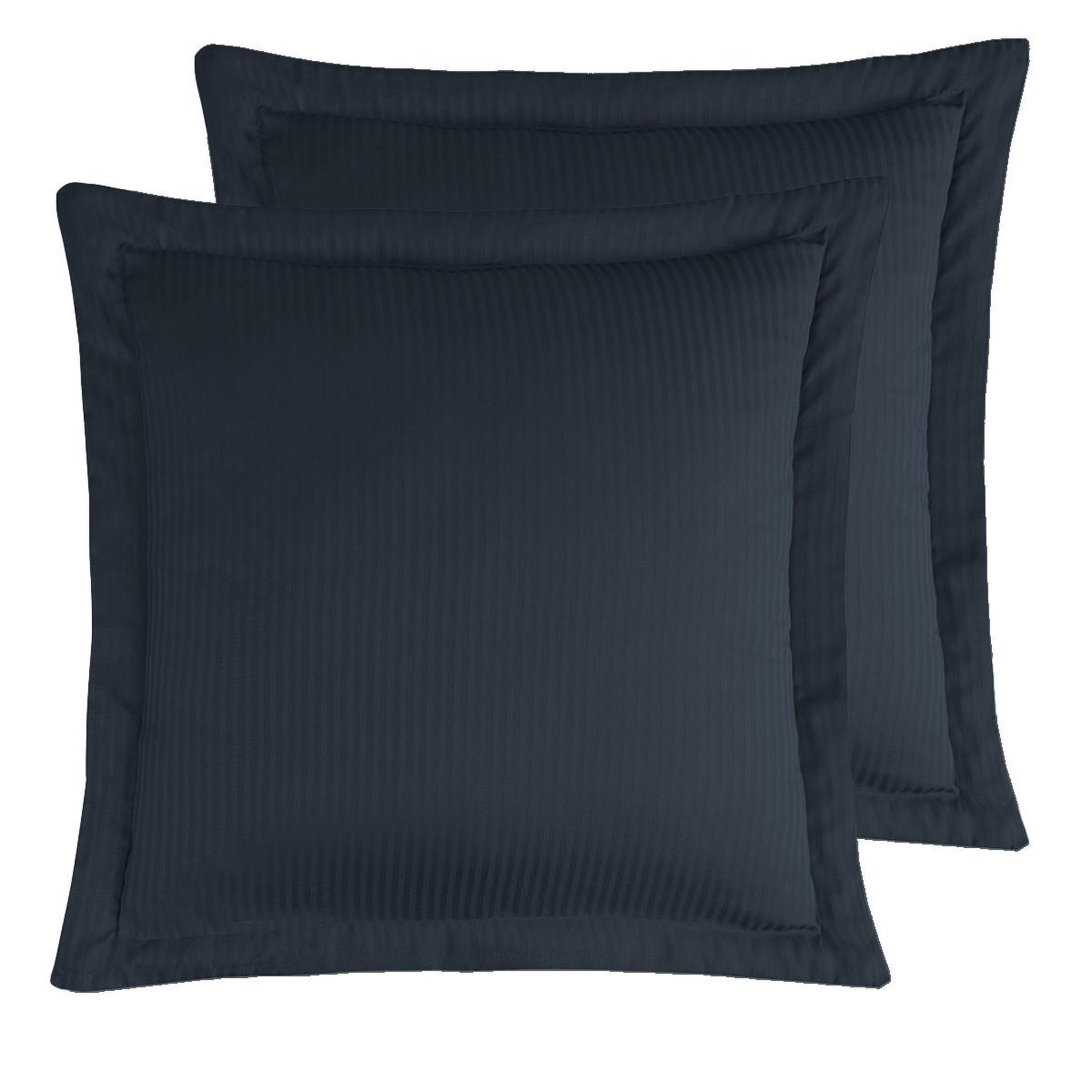 Voir la diapositive 1 : Sensei Maison Lot de 2 taies d'oreiller rayées en satin de coton 120 fils VERSALUXE