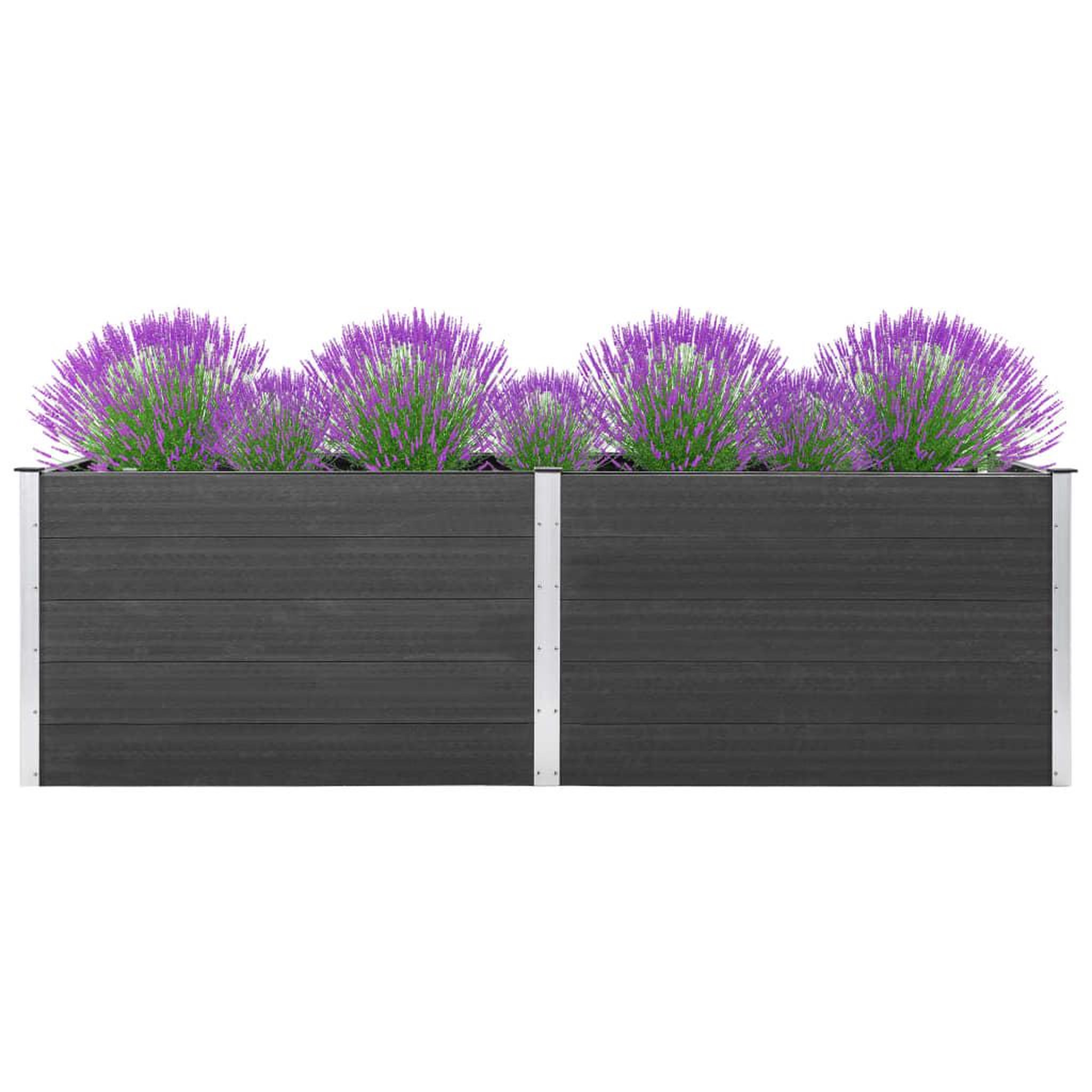 Voir la diapositive 1 : VIDAXL Lit sureleve de jardin 200x50x91 cm WPC Gris