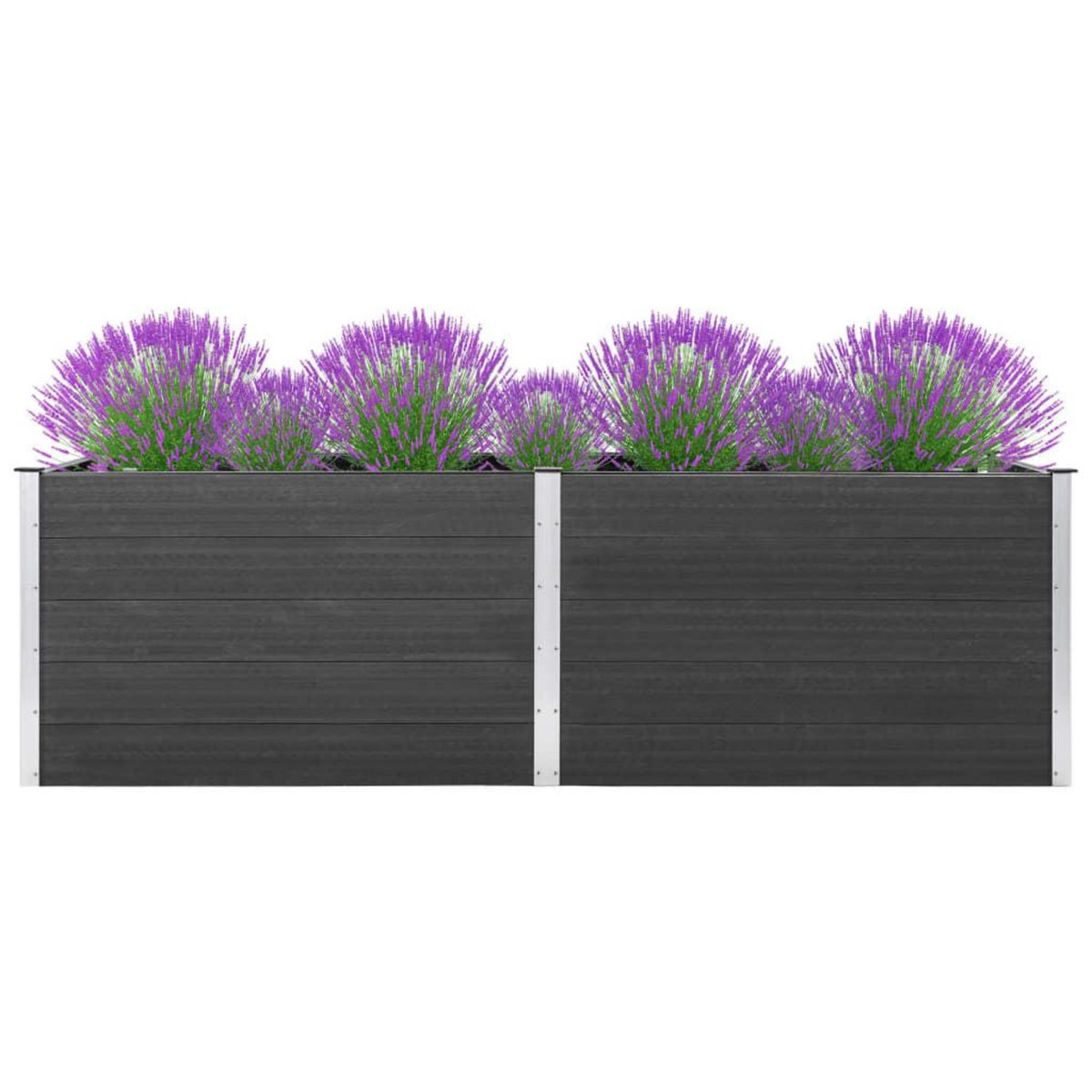 VIDAXL Lit sureleve de jardin 200x50x91 cm WPC Gris