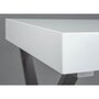 Bureau moderne 1 tiroir pieds en métal chromé L120cm CHARLINE