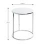 Voir la diapositive 2 : Paris Prix Table d'Appoint Design  Zano  50cm Blanc & Argent