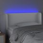 Voir la diapositive 4 : VIDAXL Tete de lit a LED Blanc 103x16x78/88 cm Similicuir