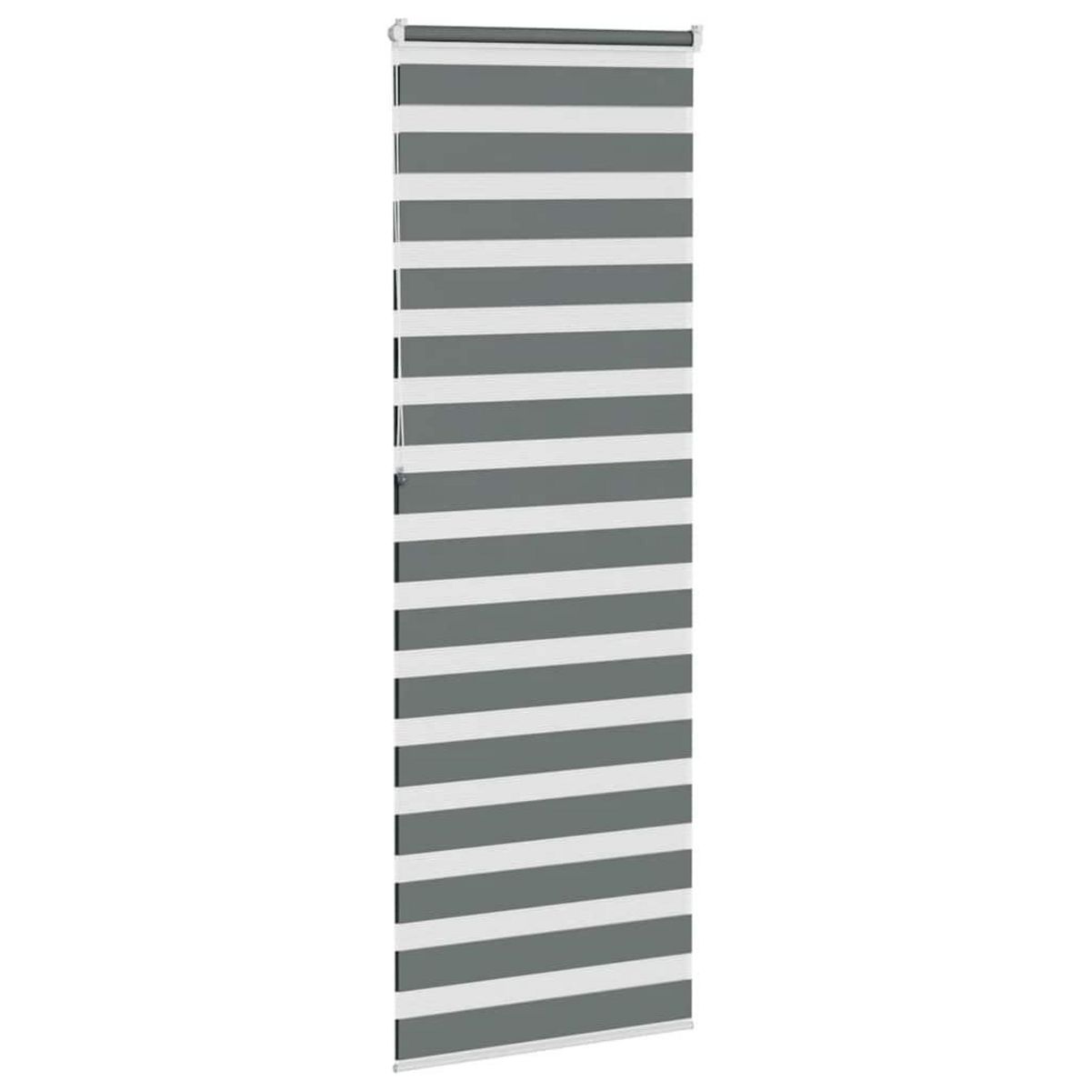 VIDAXL Store zebre gris fonce largeur du tissu 85,9 cm polyester