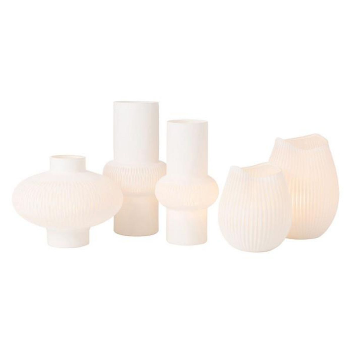 Paris Prix Vase Design Ligne & Boule  Octave  41cm Blanc