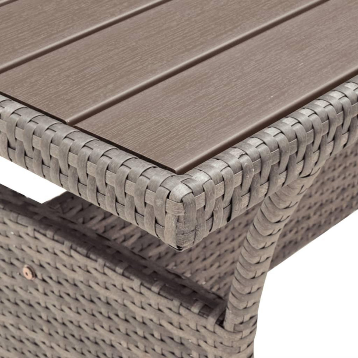 VIDAXL Table de jardin Gris 120x70x66 cm Resine tressee