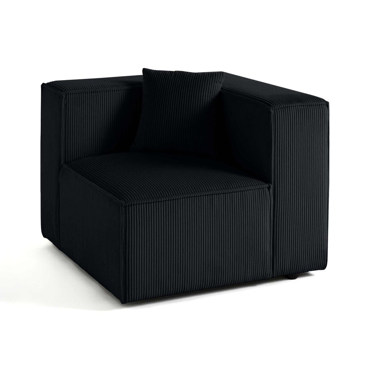 LISA DESIGN Arty - module d'assise droit - en velours côtelé