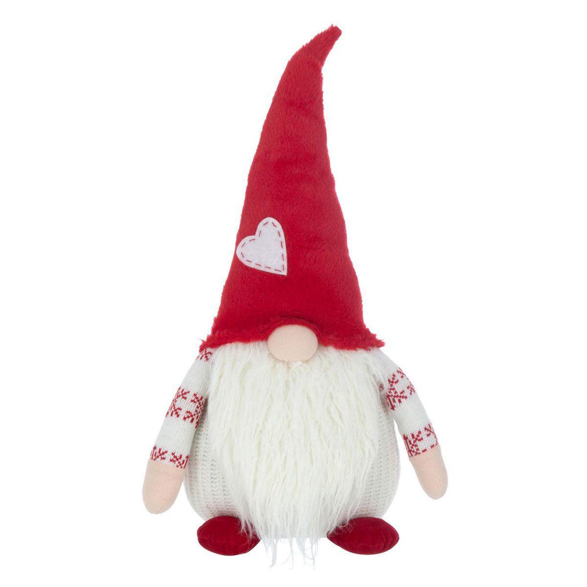 J-LINE Statue déco lutin  cœur  57cm rouge