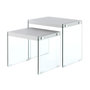 Voir la diapositive 1 : Paris Prix Lot de 2 Tables d'Appoint  Elementary  46cm Argent