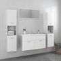 Voir la diapositive 1 : VIDAXL Ensemble de meubles de salle de bain Blanc brillant Agglomere