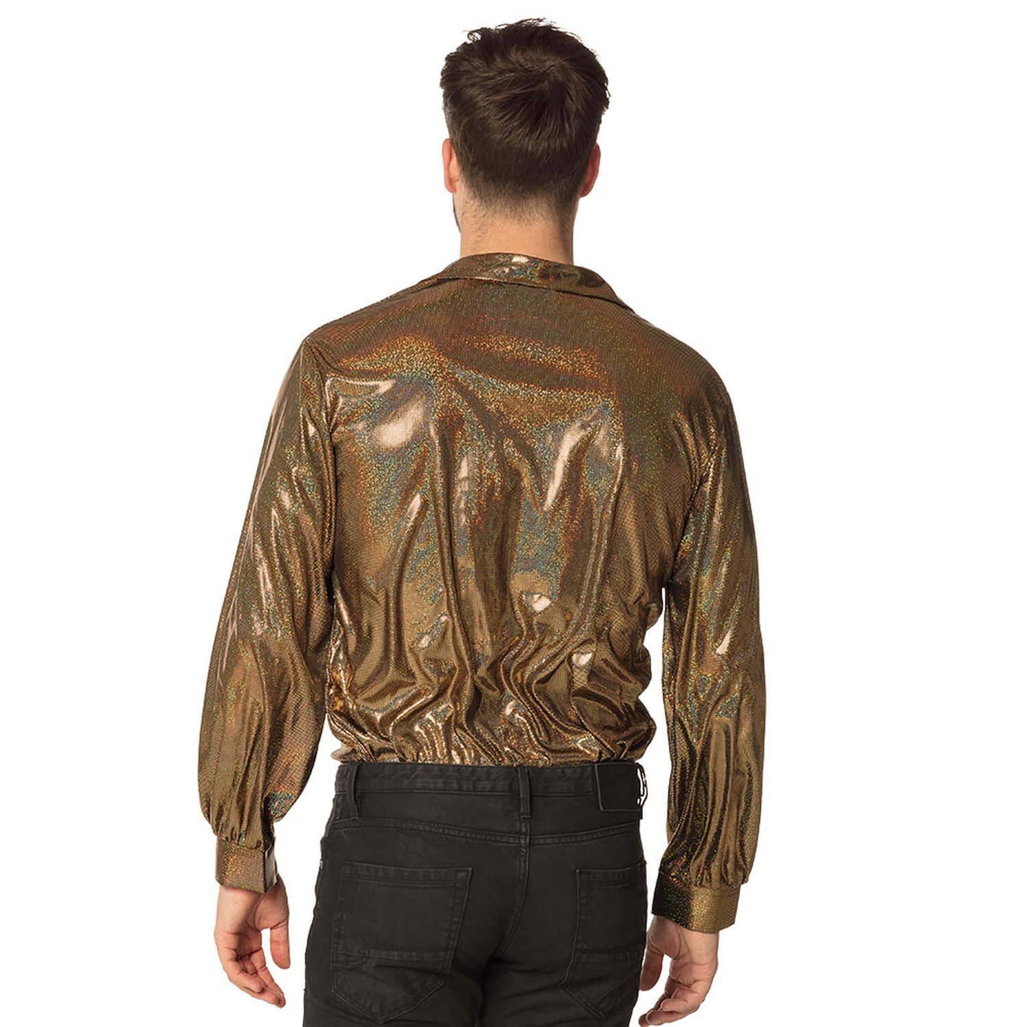 Voir la diapositive 3 : Boland Chemise Disco Shiny - Doré - M