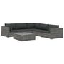 Voir la diapositive 2 : VIDAXL Salon de jardin 6 pcs avec coussins resine tressee gris