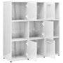 Voir la diapositive 5 : VIDAXL Bibliotheque Blanc brillant 90x30x90 cm Bois d'ingenierie