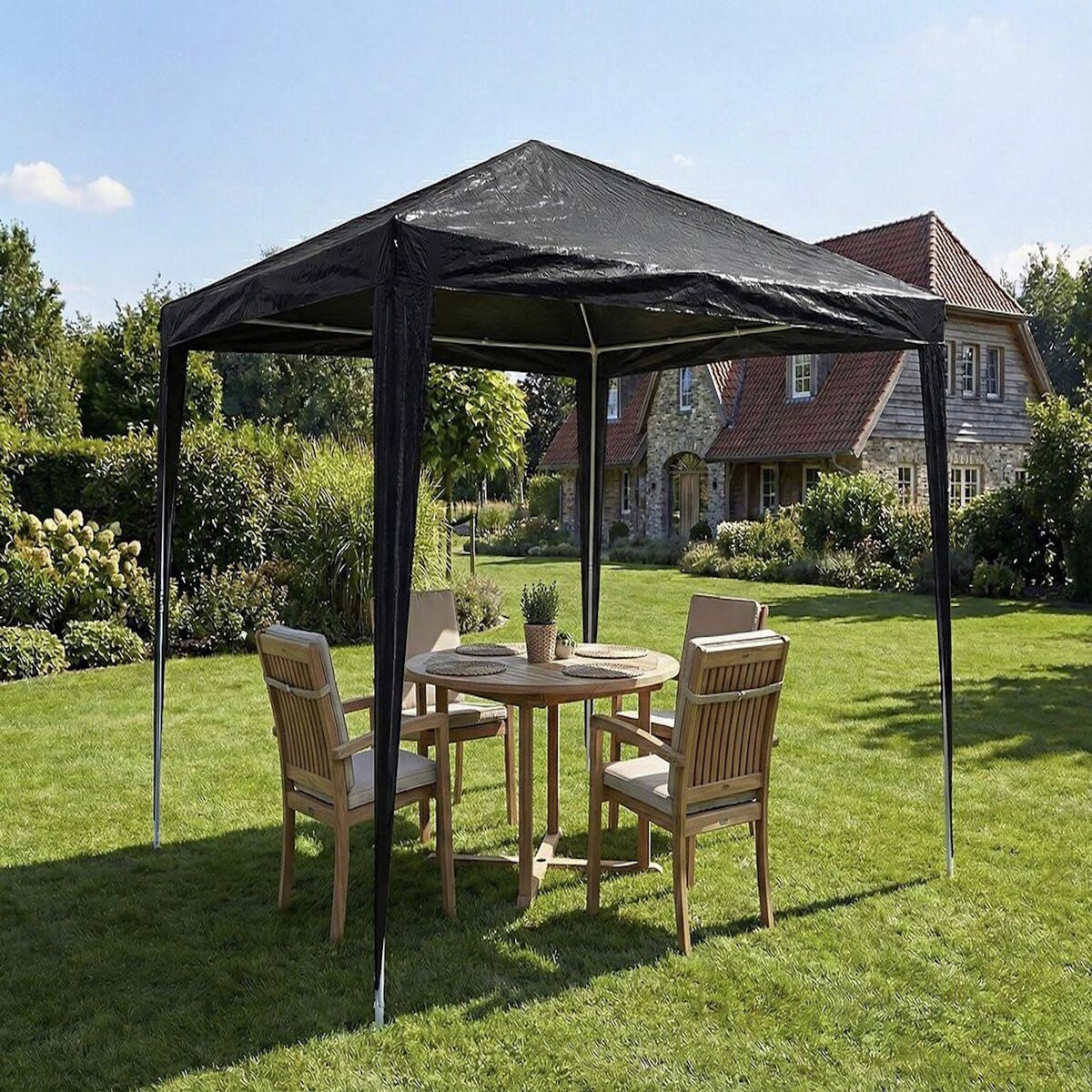 Habitat et Jardin Tonnelle de jardin  Natacha 3  - 3 x 3 m - Gris