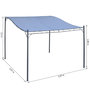 Voir la diapositive 3 : OUTSUNNY Pergola tonnelle de jardin auvent 2,97 x 2,97 m adossable métal noir polyester anti-UV gris