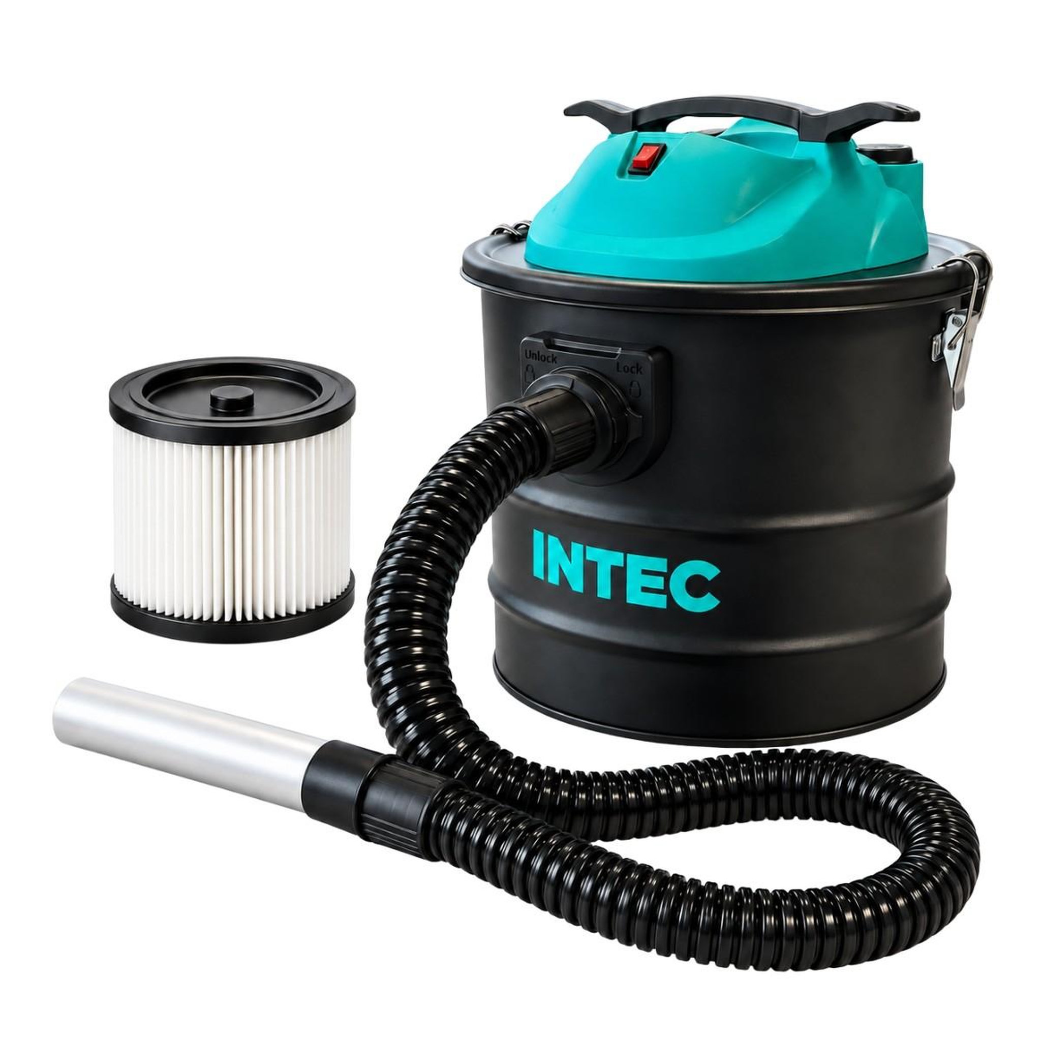 INTEC Aspirateur à cendres 18L 18kPa 1000W Filtre HEPA Lavable Cendres Froides & Chaudes Nettoyage Cheminée Poêle à bois INTEC