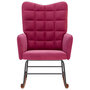 Voir la diapositive 4 : VIDAXL Chaise a bascule Rouge bordeaux Velours