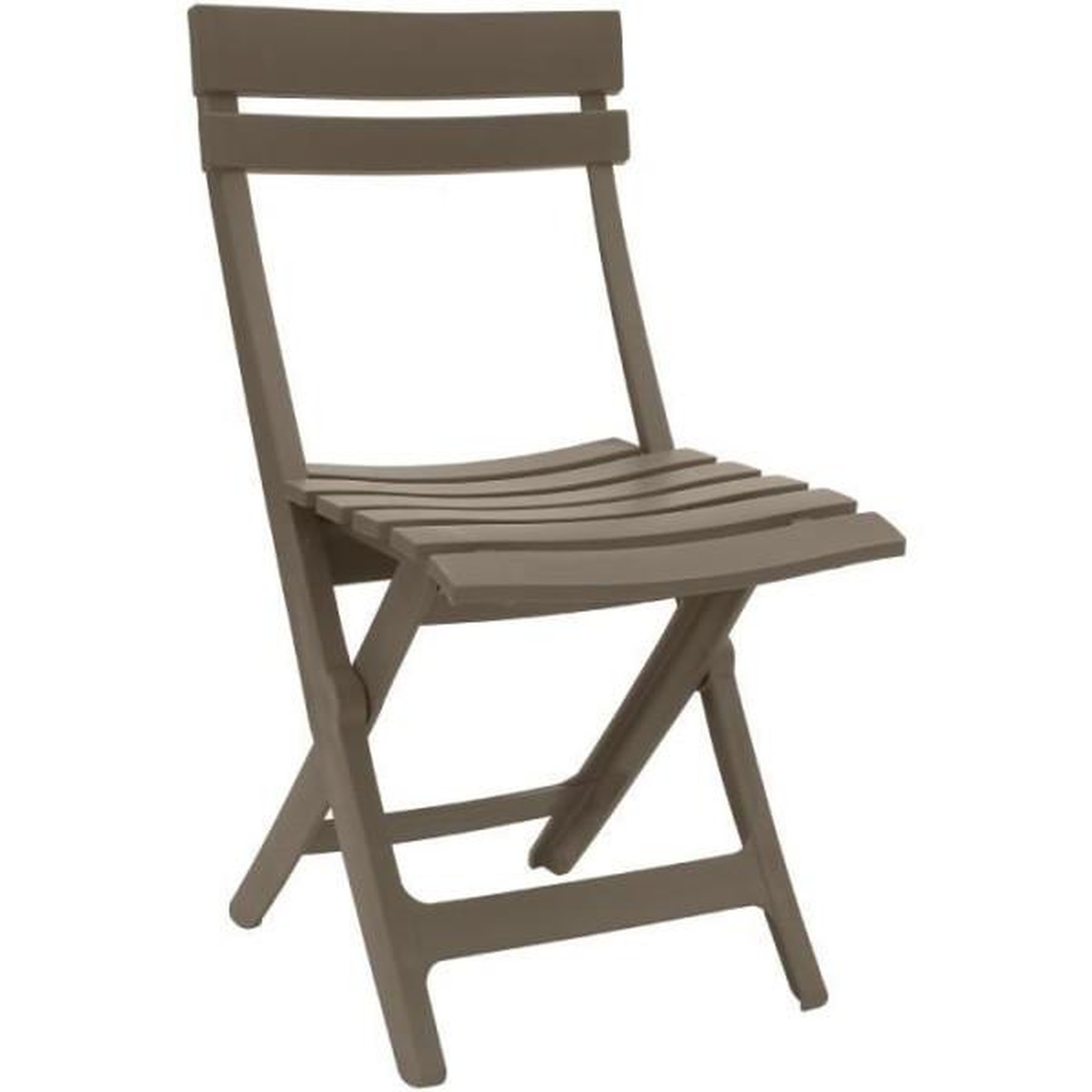 Voir la diapositive 1 : GRILL ME Chaise pliante Miami - GROSFILLEX - Taupe - Résistante aux intempéries et UV