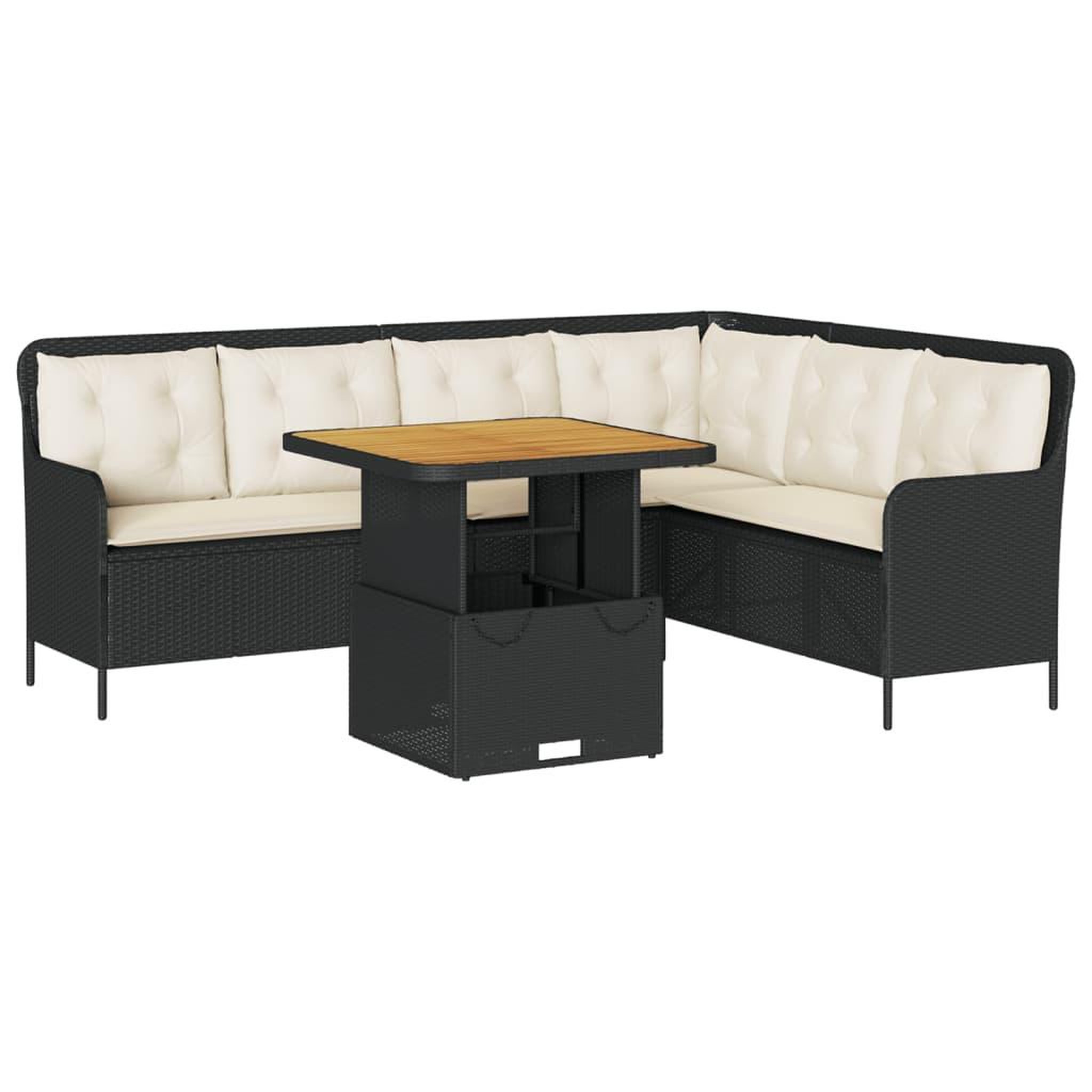 Voir la diapositive 2 : VIDAXL Canapes de jardin 2 pcs avec coussins Noir Resine tressee