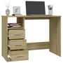 Voir la diapositive 5 : VIDAXL Bureau avec tiroirs Chene sonoma 102x50x76 cm Bois d'ingenierie