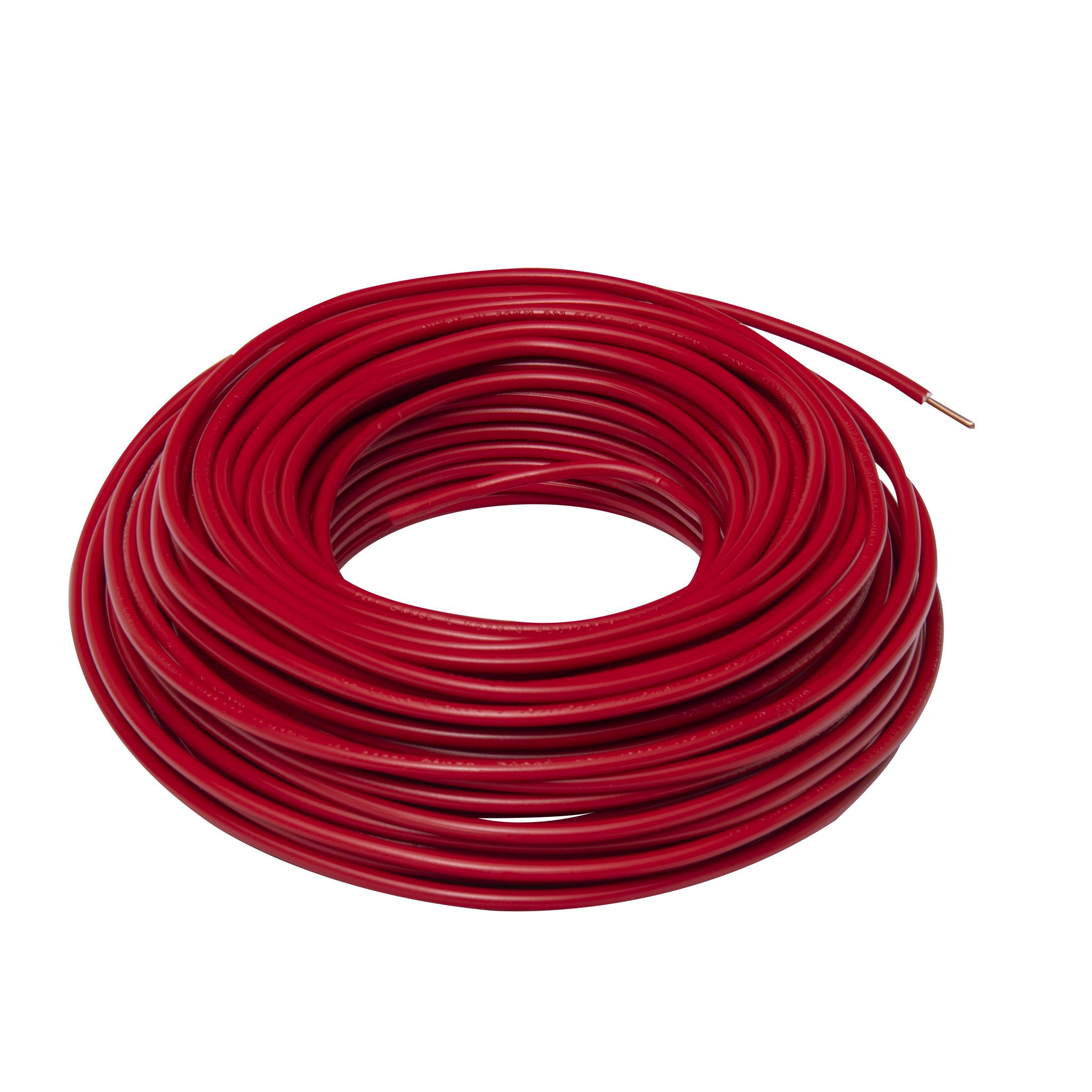 ZENITECH Câble électrique HO7V-U 1,5 mm2 rouge 25 m pas cher - Auchan.fr