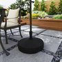 Voir la diapositive 2 : OUTSUNNY Pied de parasol design rond dia.55 x 30 cm - lestage eau sable - HDPE noir