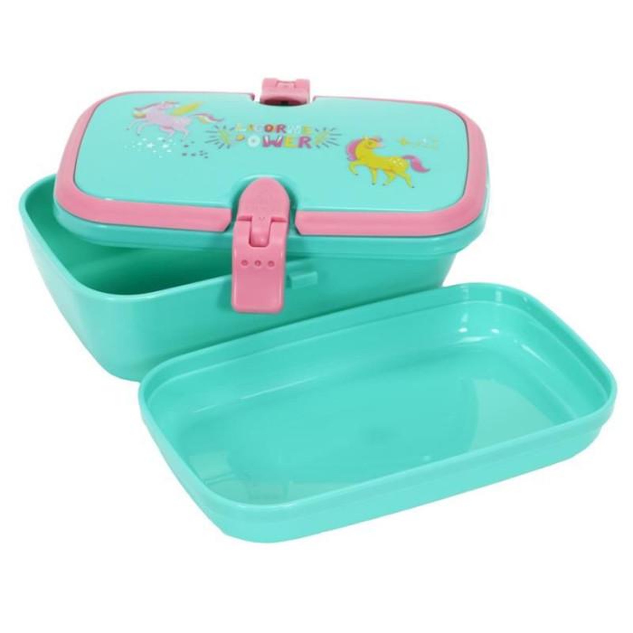 Voir la diapositive 1 : Paris Prix Lunch Box pour Enfant  Licorne  16cm Bleu