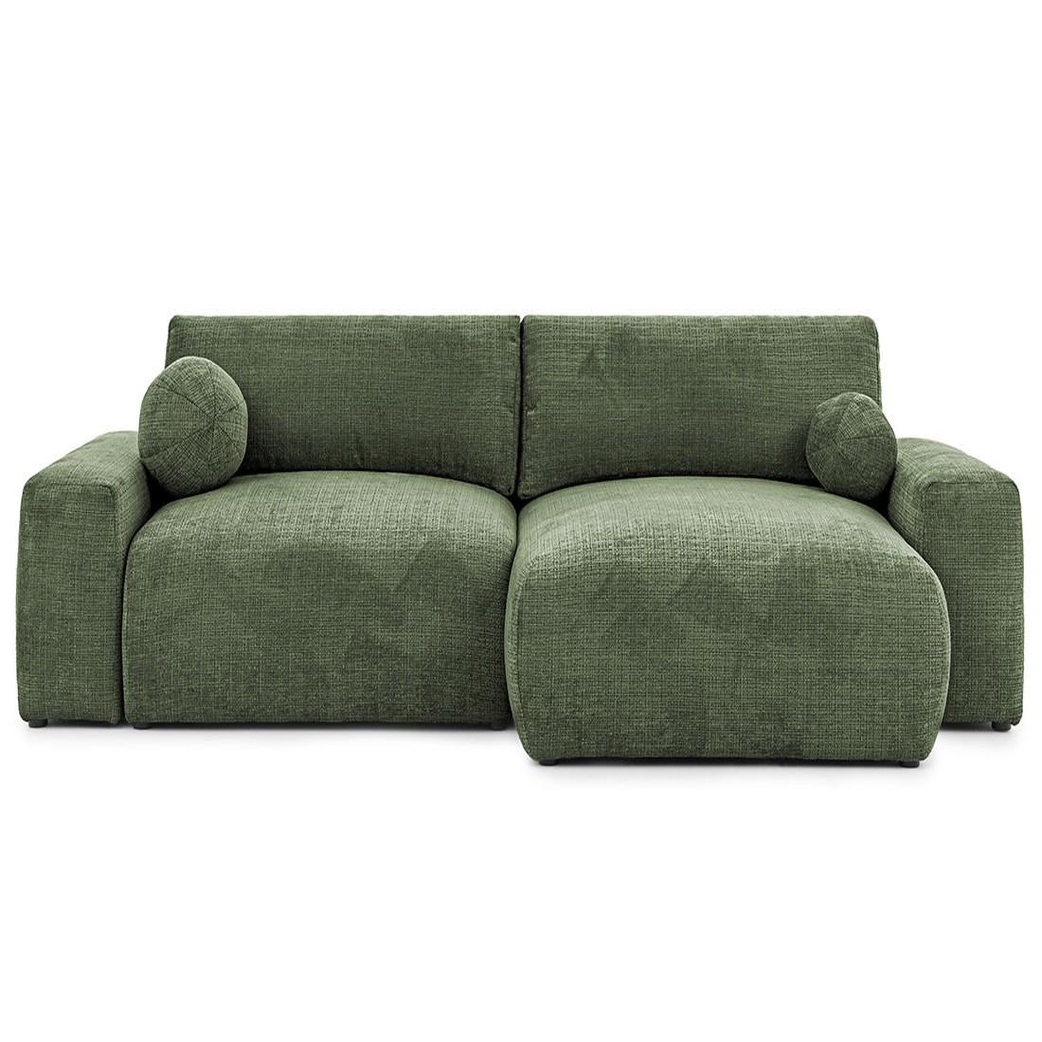 Voir la diapositive 1 : BEST MOBILIER Constance - canapé d'angle réversible 4 places convertible avec coffre en velours texturé