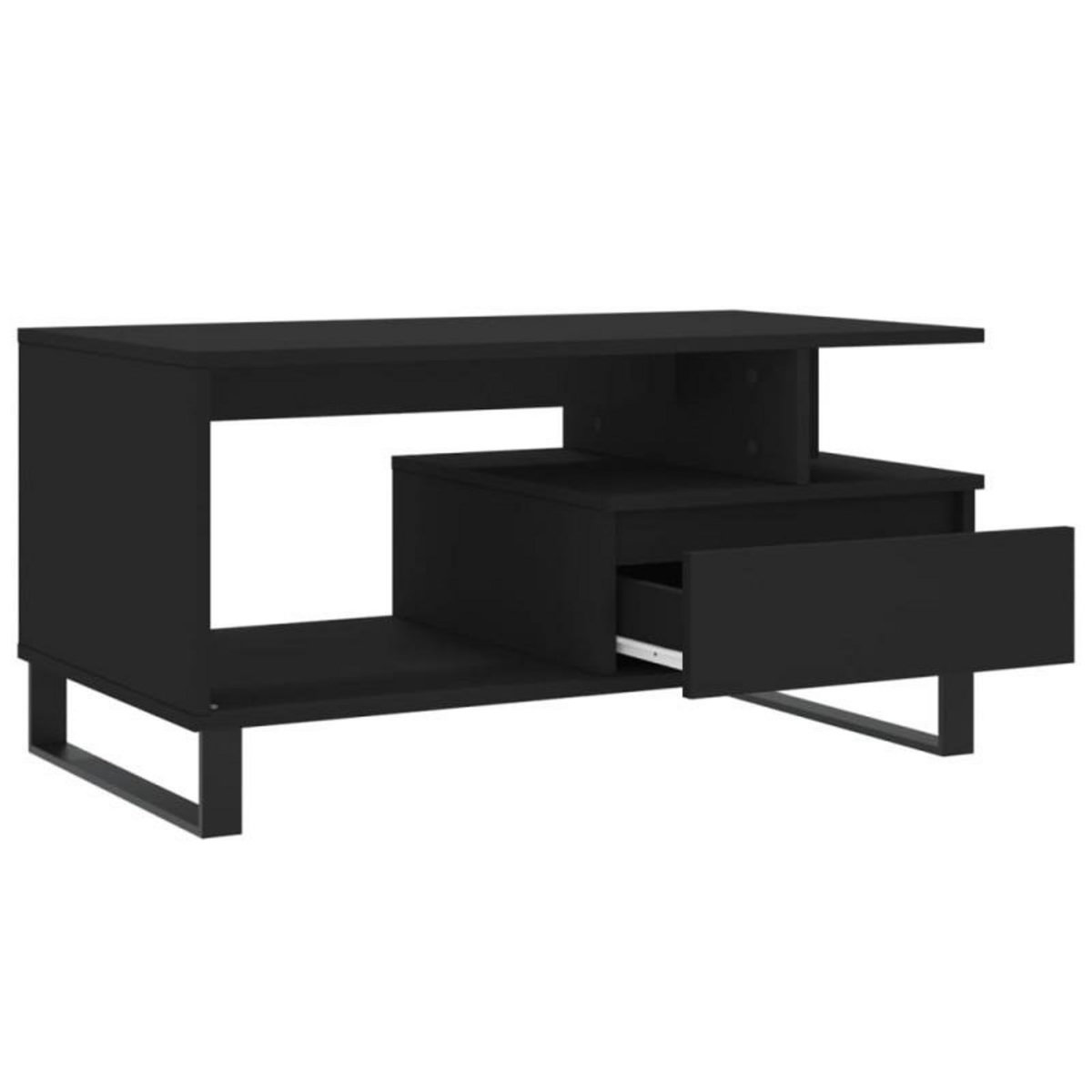 VIDAXL Table basse Noir 90x49x45 cm Bois d ingénierie