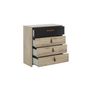 Voir la diapositive 2 : Commode 3 tiroirs L85xH68xP41cm MARCUS