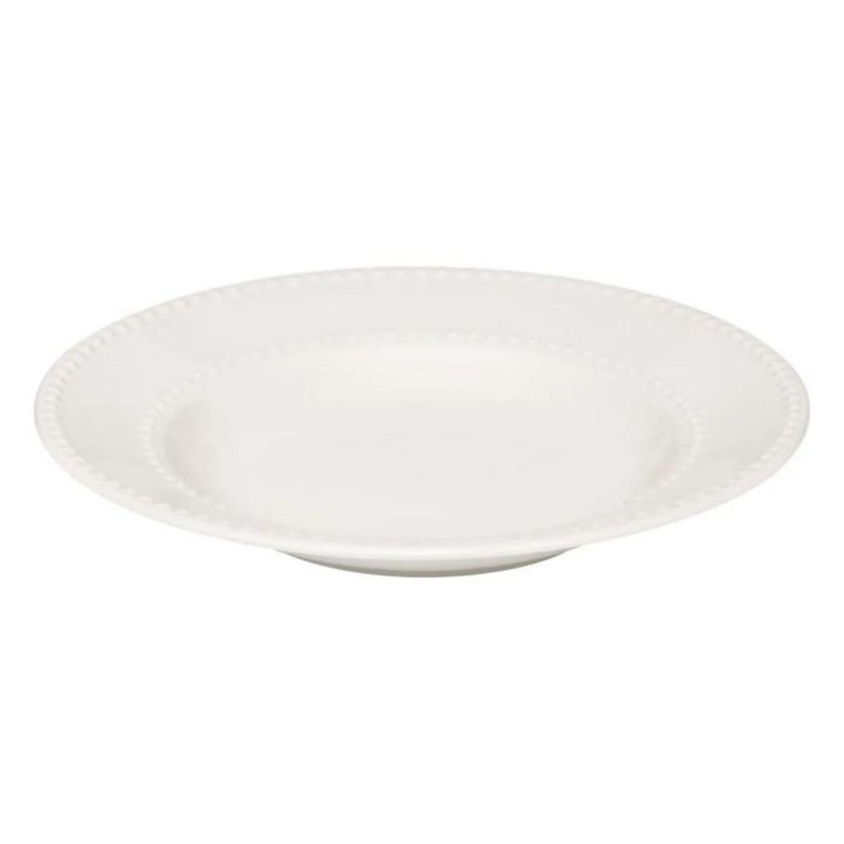 SECRET DE GOURMET Lot de 6 Assiettes Creuses  Perle  22cm Blanc