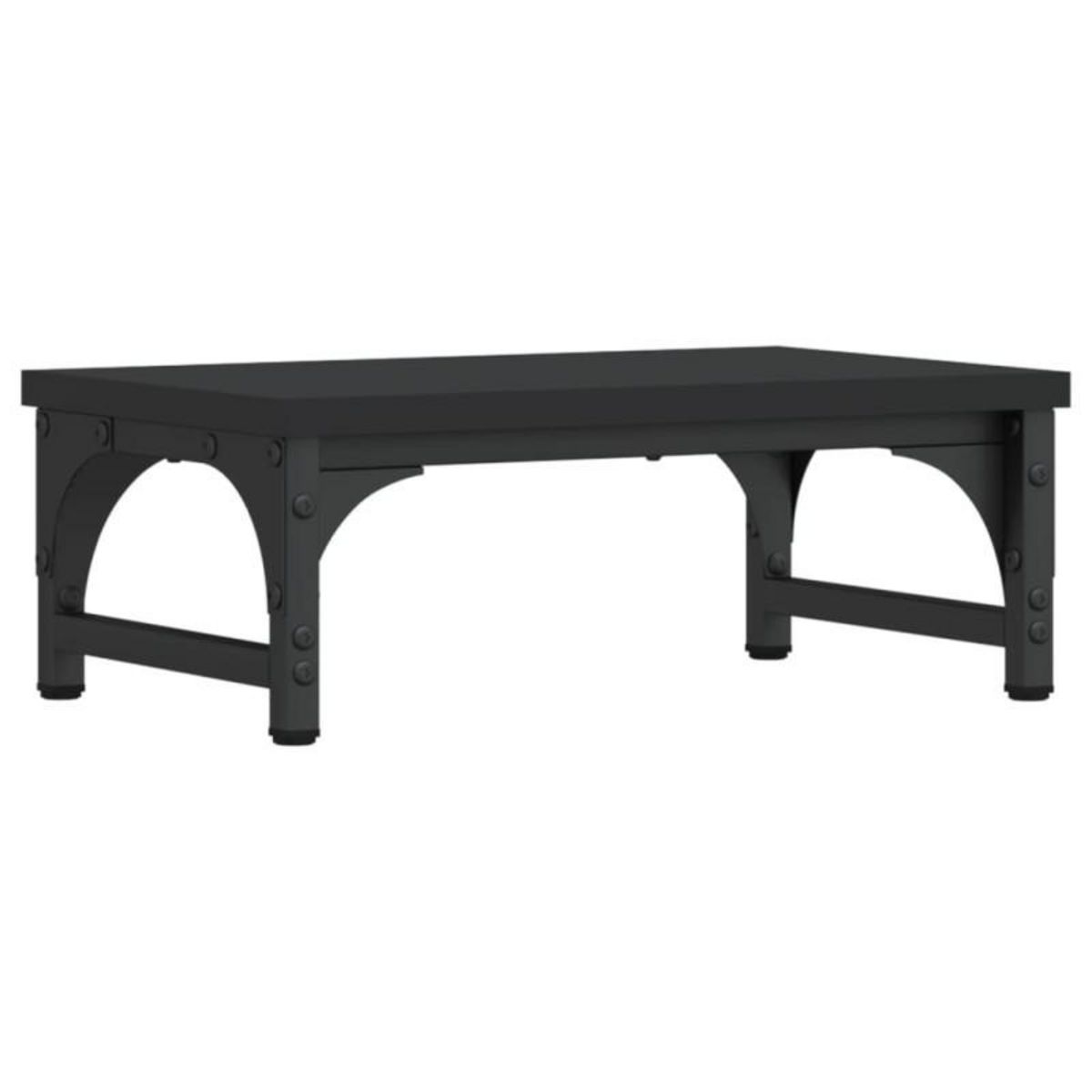 VIDAXL Support de moniteur noir 37x23x14 cm bois d ingénierie