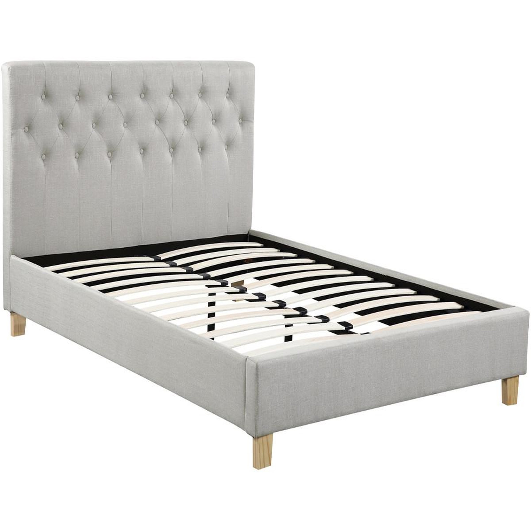Habitat et Jardin Lit double  emmy  - 140 x 190 cm - beige