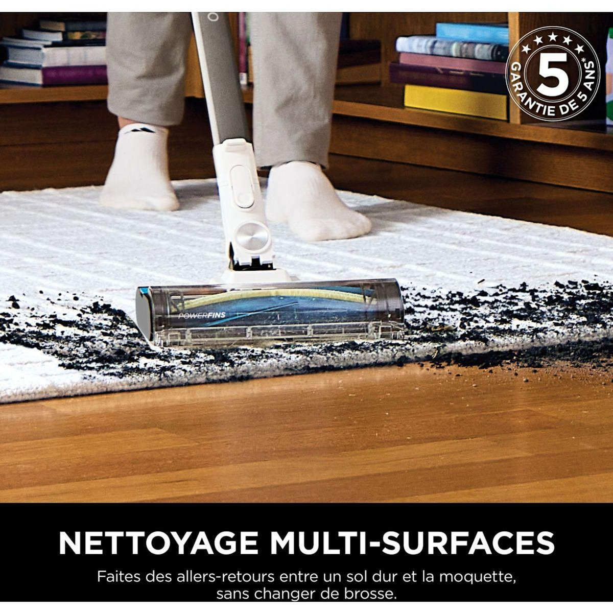 Shark Aspirateur balai IZ380EUT PowerPro Pet avec brosse motorisée pour poils d'animaux