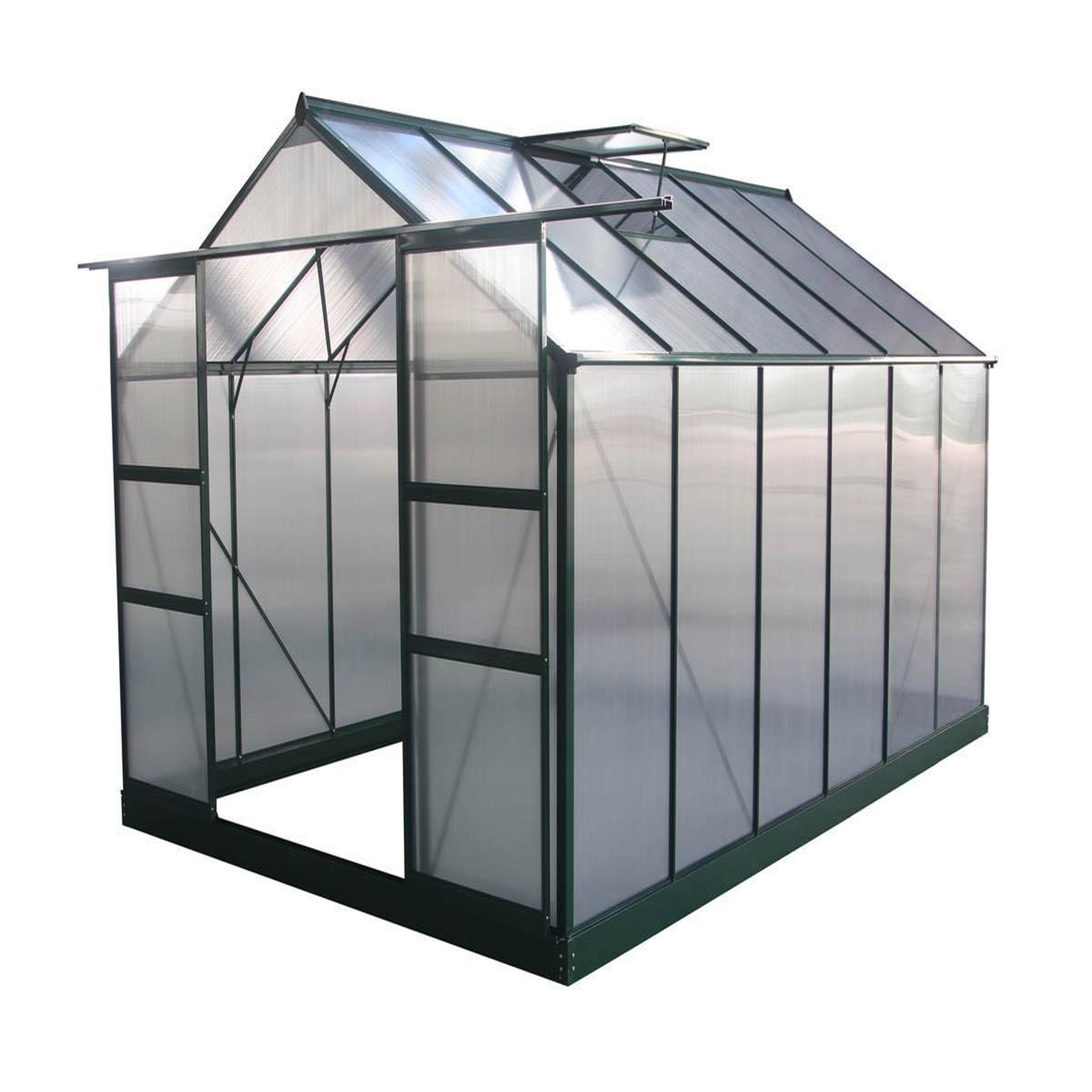 Voir la diapositive 1 : Habitat et Jardin Serre jardin polycarbonate  Dahlia  Vert Sapin 13,29 m²