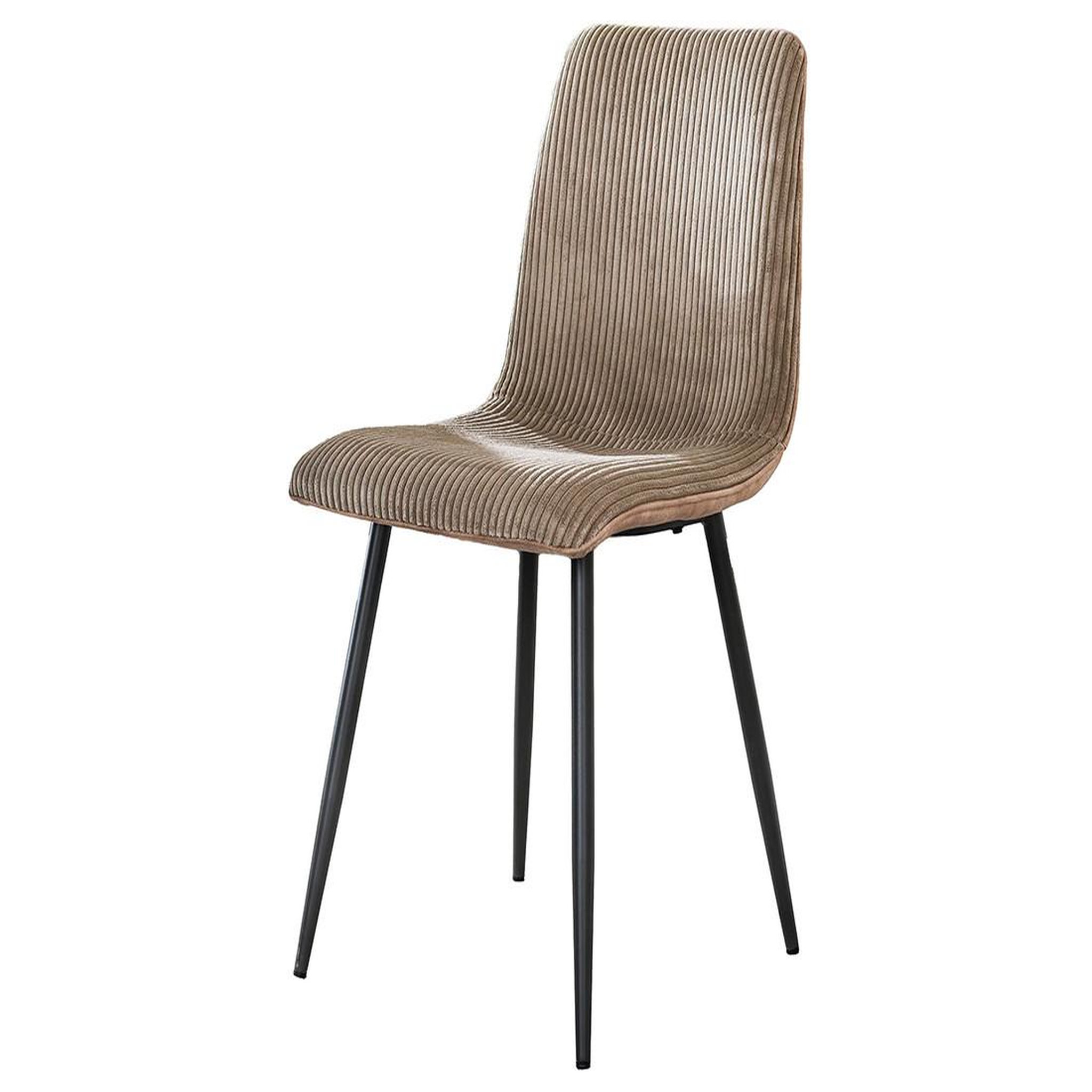 Voir la diapositive 2 : BEST MOBILIER Iris - lot de 4 chaises - en velours côtelé et velours