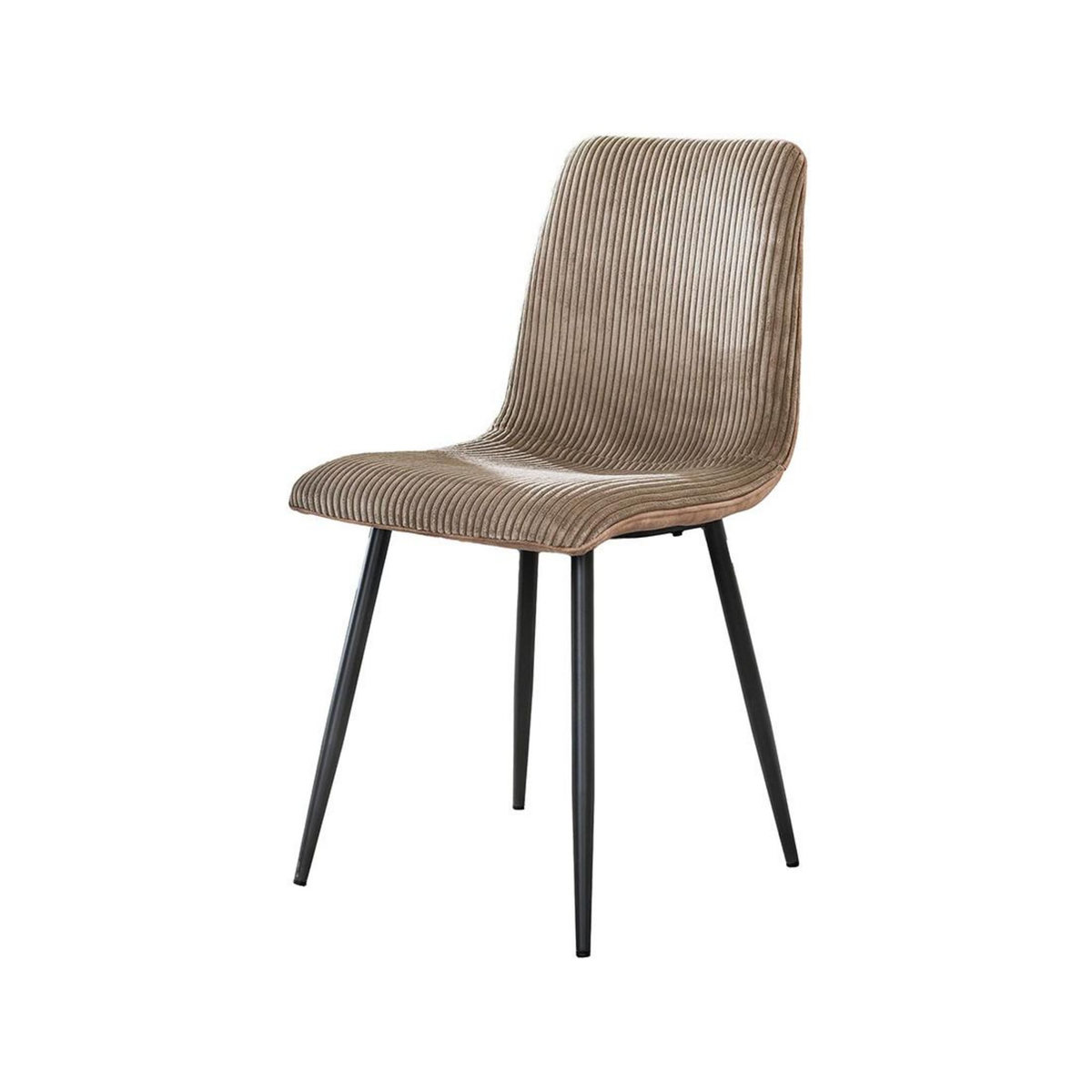 LISA DESIGN Iris - lot de 4 chaises - en velours côtelé et velours