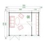 Voir la diapositive 4 : Abri de jardin bois - 19,2m² - DOURO