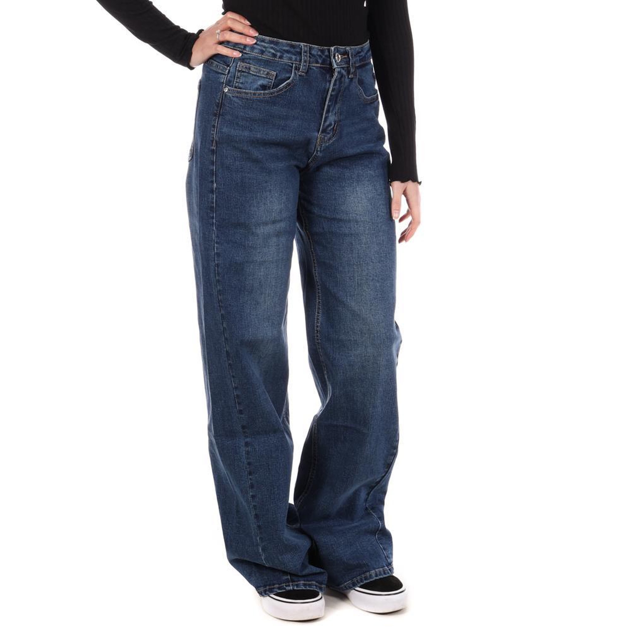 MONDAY PREMIUM Jean Loose  Femme Monday Premium 3265. Coloris disponibles : Bleu