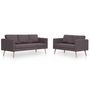 Voir la diapositive 2 : VIDAXL Ensemble de canape 2 pcs tissu taupe