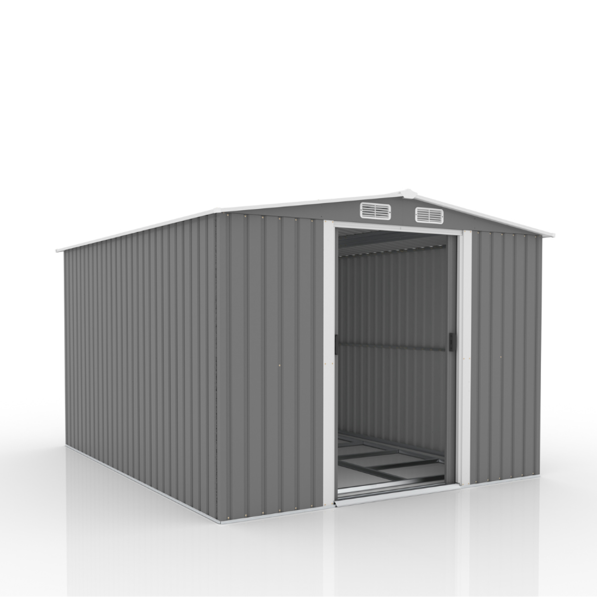 Voir la diapositive 5 : CONCEPT USINE Abri de jardin en metal 8.08m2 gris jura